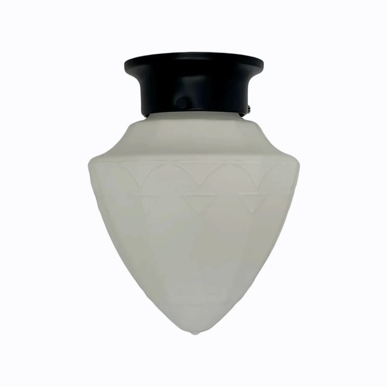 Lámpara de techo minimalista de cristal Style M con acabado en negro.