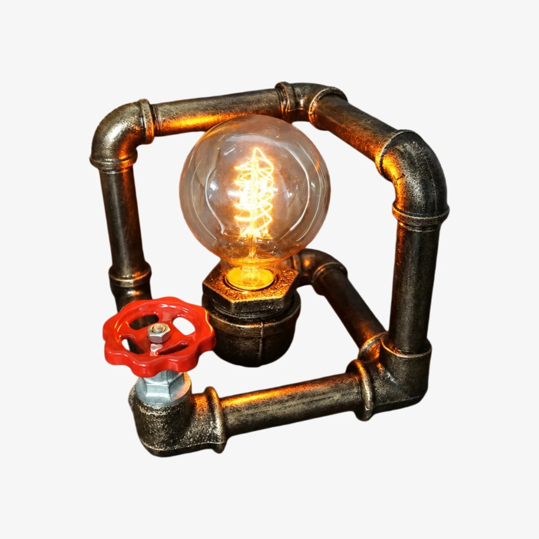 Ode Style retro industrial pipe table lamp