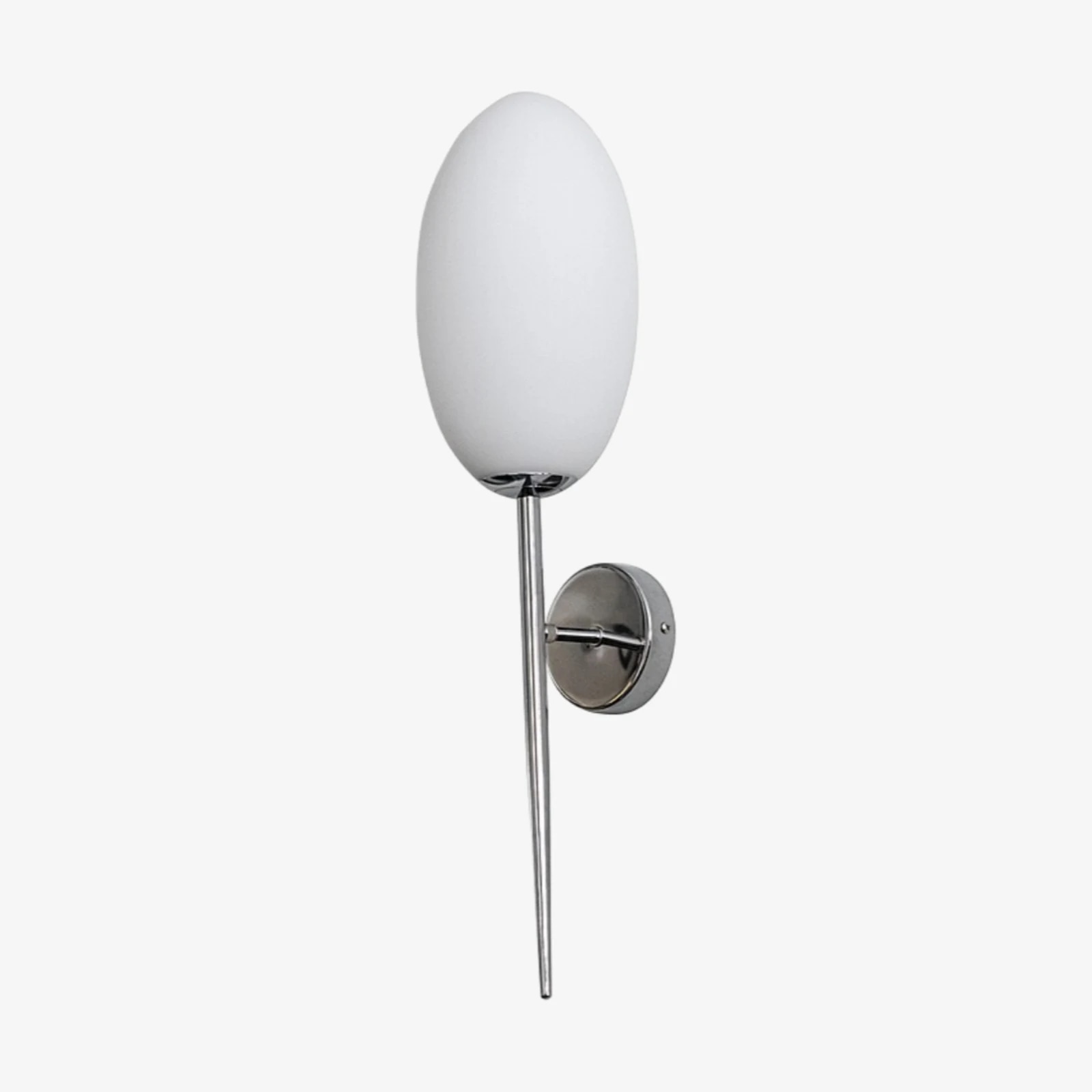 Aplique de parede em vidro branco leitoso