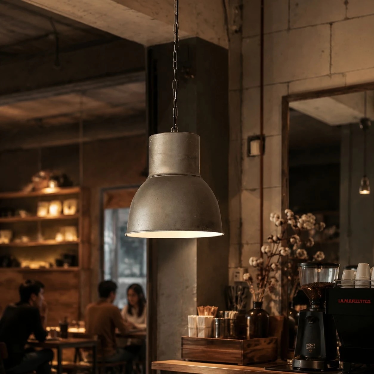 Hanglamp met roestkleurige afwerking, 47 cm