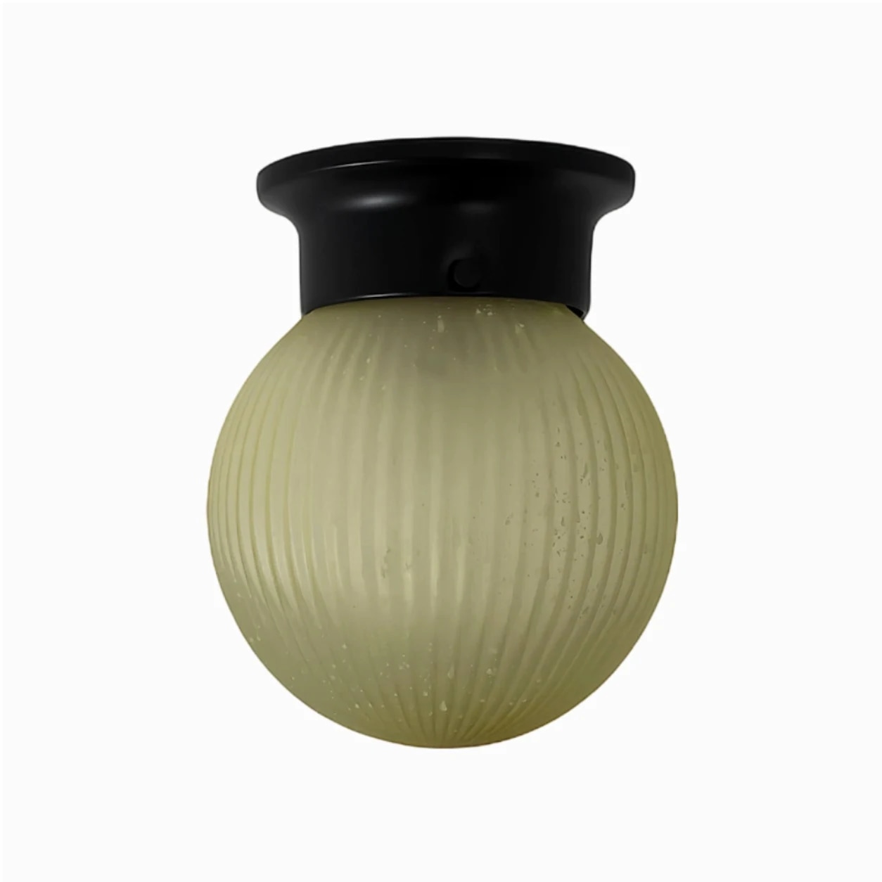 Lámpara de techo minimalista de cristal estilo E con acabado en negro.