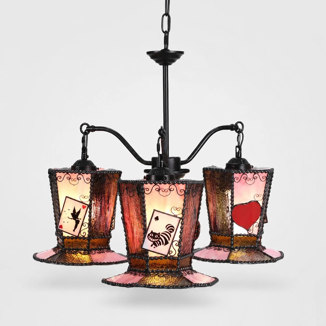 Tres luces / Rosa púrpura / Motivo de hadas