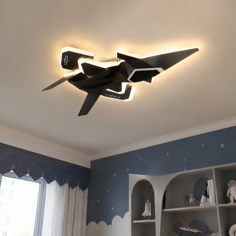 مصباح سقف LED على شكل طائرة مقاتلة لغرفة نوم الأطفال