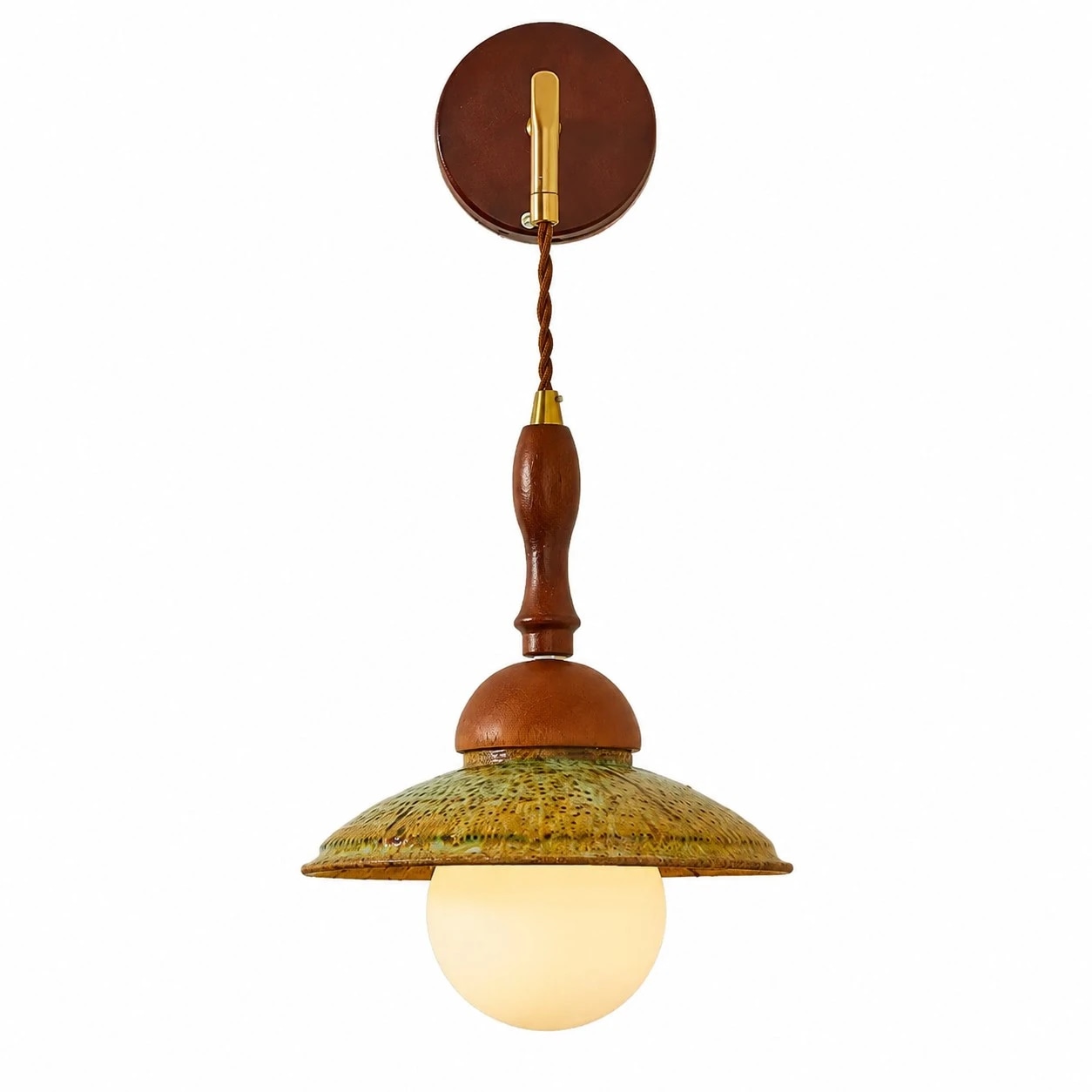 Japansk Wabi Sabi trävägglampa
