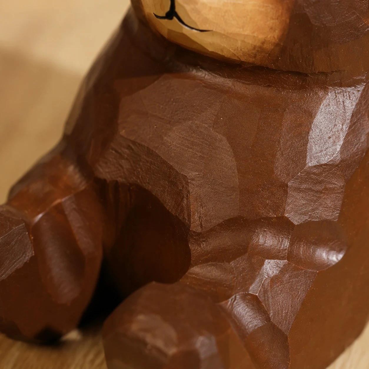 Hand-carved wooden surface texture