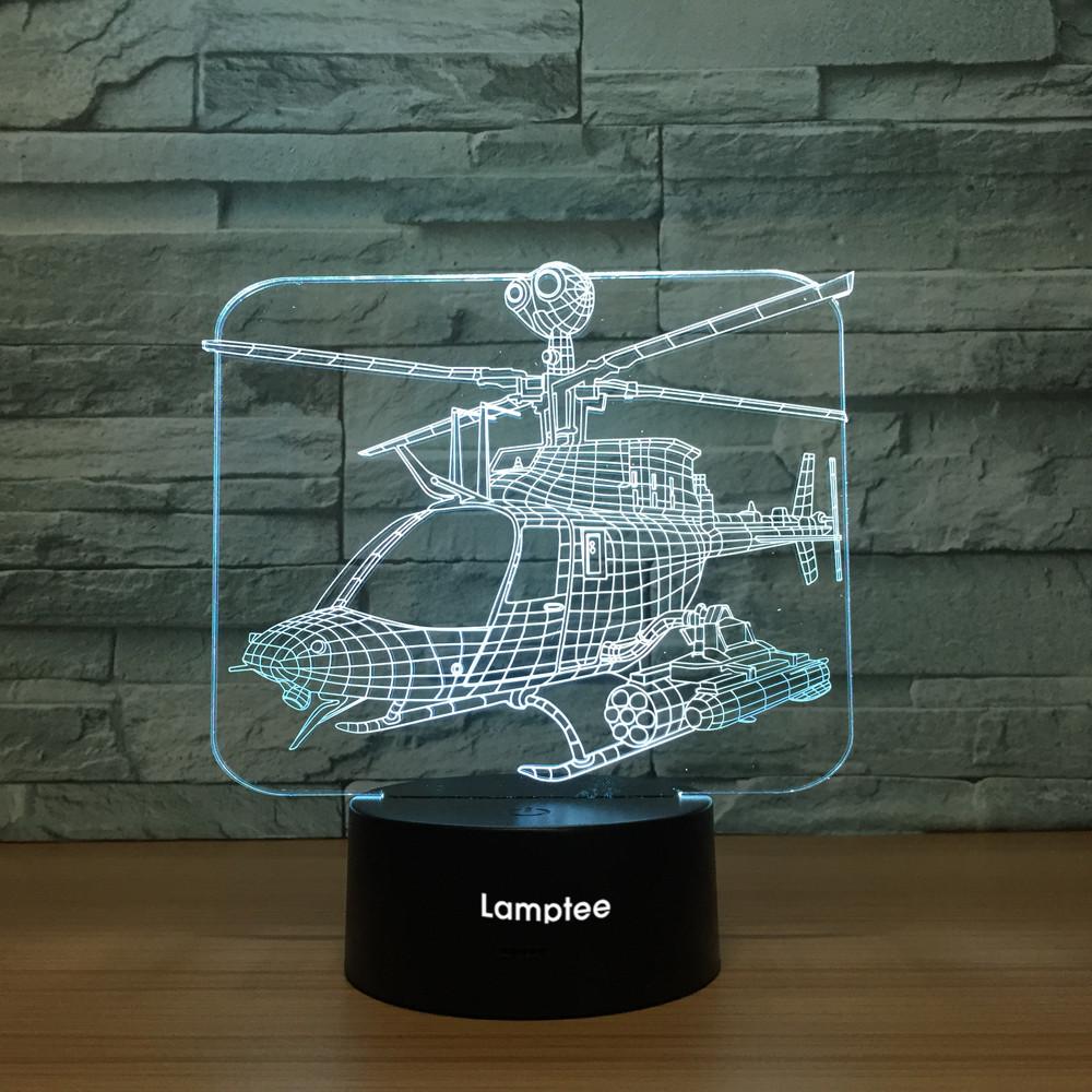 Traffic Helicopter 3D Illusion Lamp Night Light 3DL1143