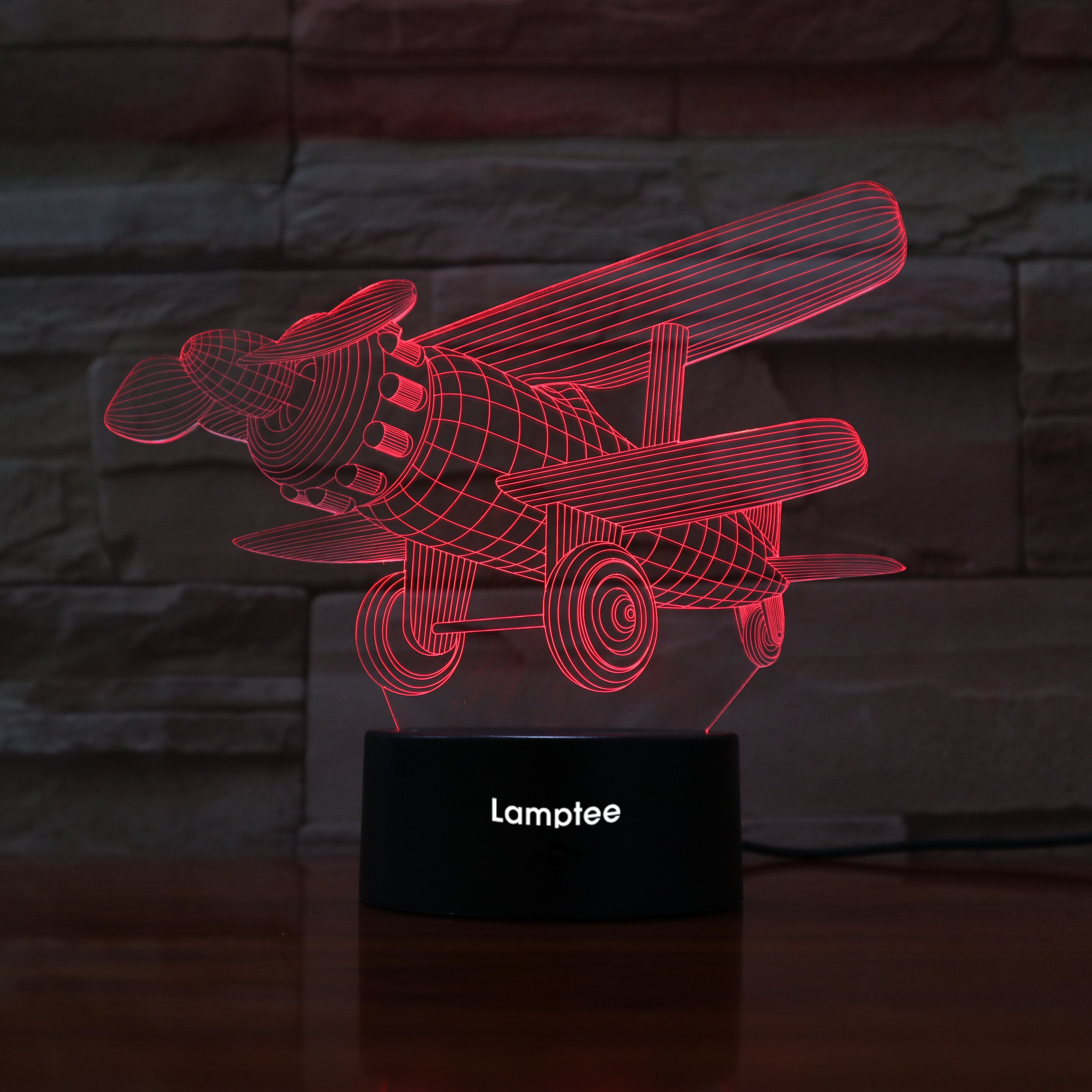 Traffic aircraft Shape 3D Illusion Lamp Night Light 3DL790