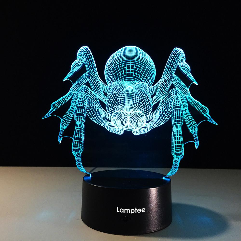 Animal Spider 3D Illusion Lamp Night Light 3DL329