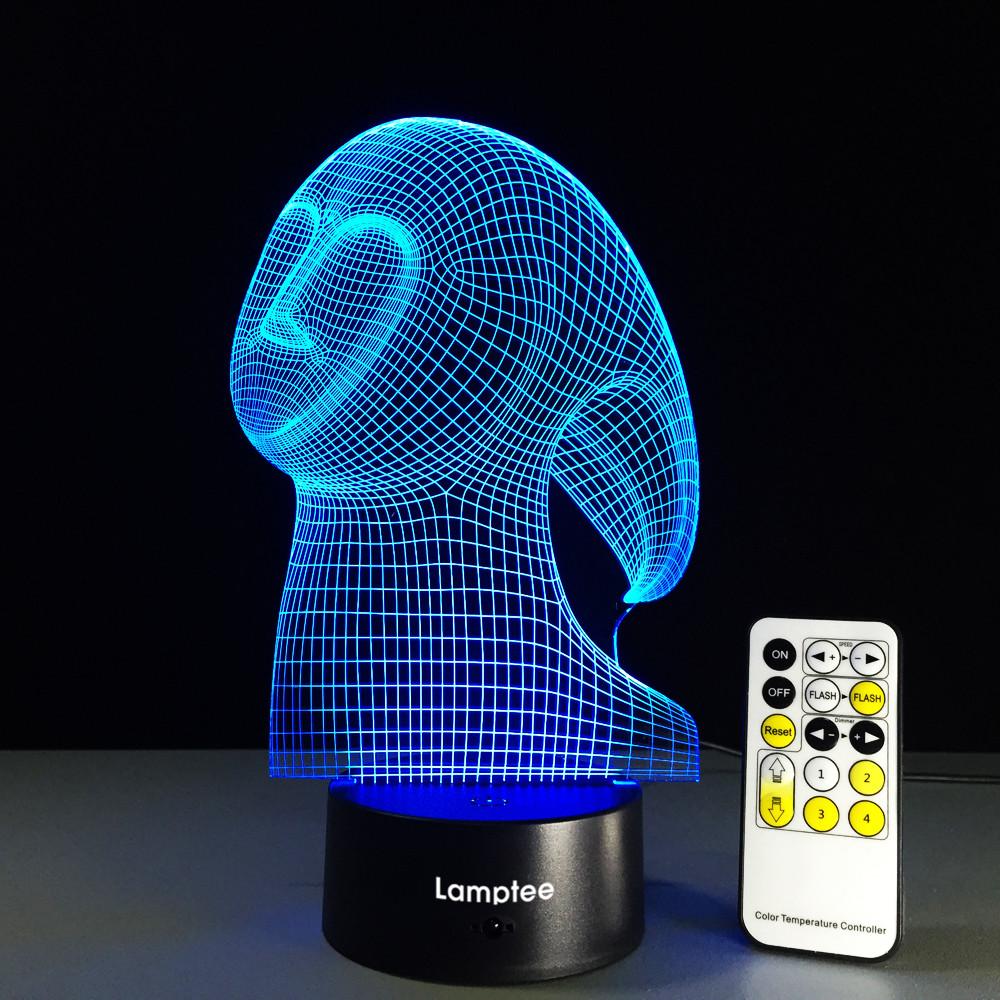 Abstract The Ghost Shape 3D Illusion Lamp Night Light 3DL310