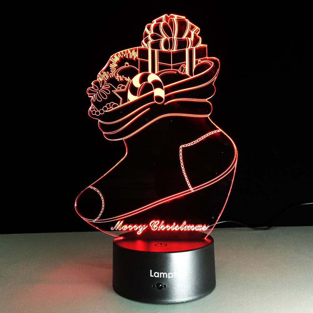 Festival Creative Christmas Gift 3D Illusion Lamp Night Light 3DL203
