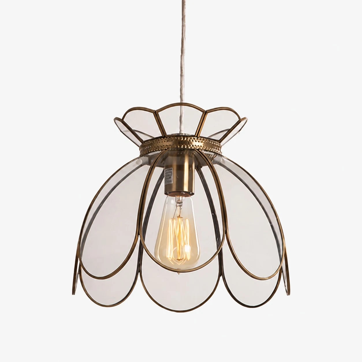 Lampadario a sospensione in vetro trasparente stile B
