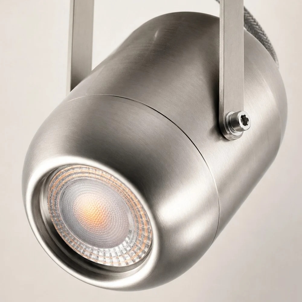 Testa della lampada LED regolabile con lente dettagliata