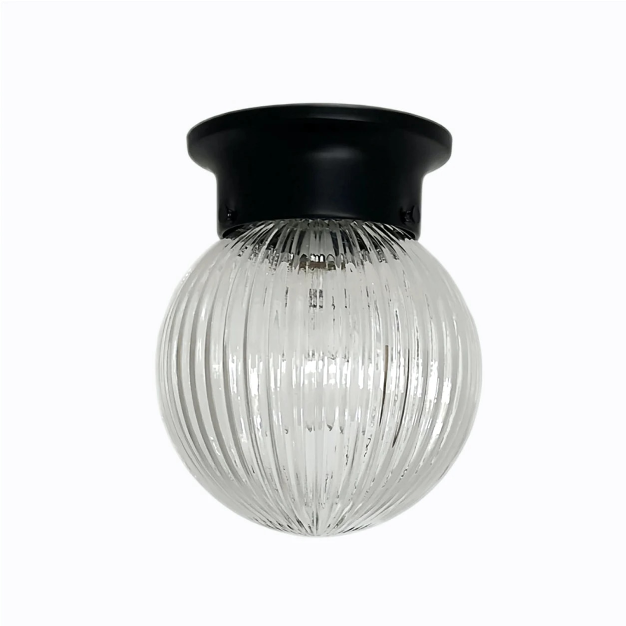 Luminária de teto minimalista Style K em vidro com acabamento preto