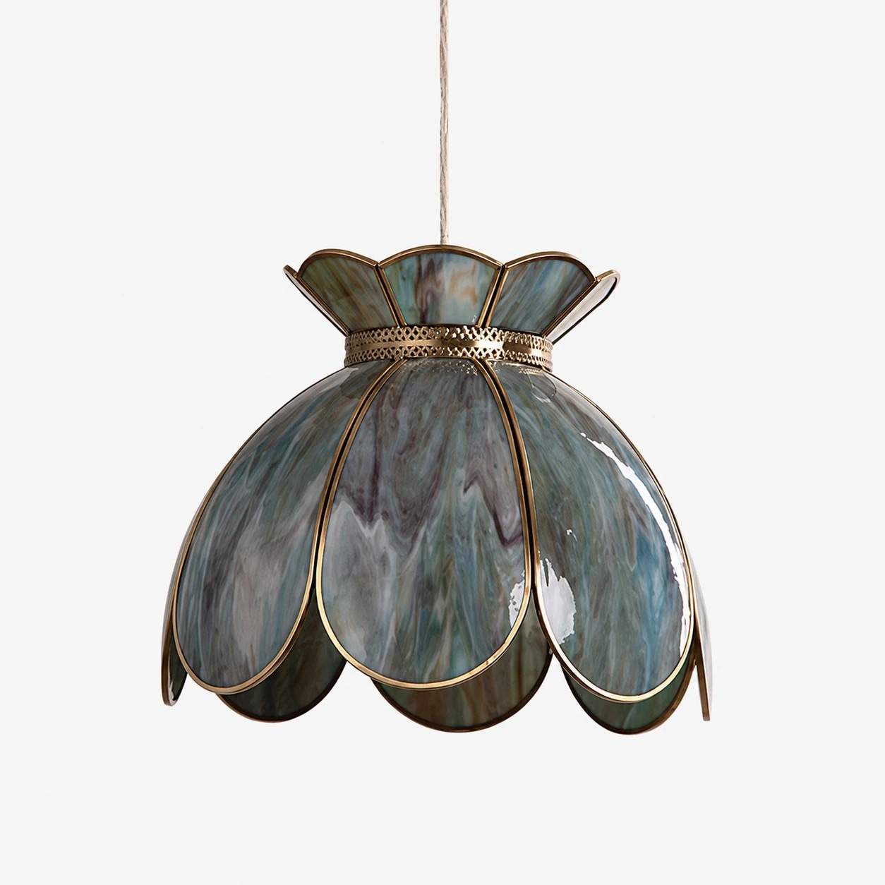 Lampada a sospensione Style B in vetro iridescente