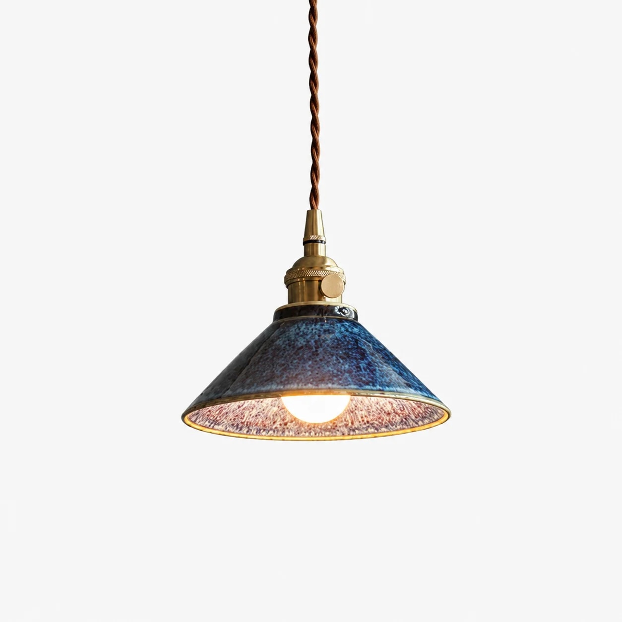 Tenmoku Blue Glaze -keraaminen riippuvalaisin