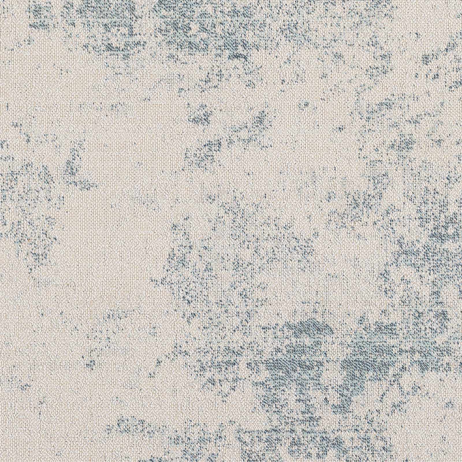 Abstrakter Jannali-Teppich in Elfenbein/Blau &ndash; Ausverkauf