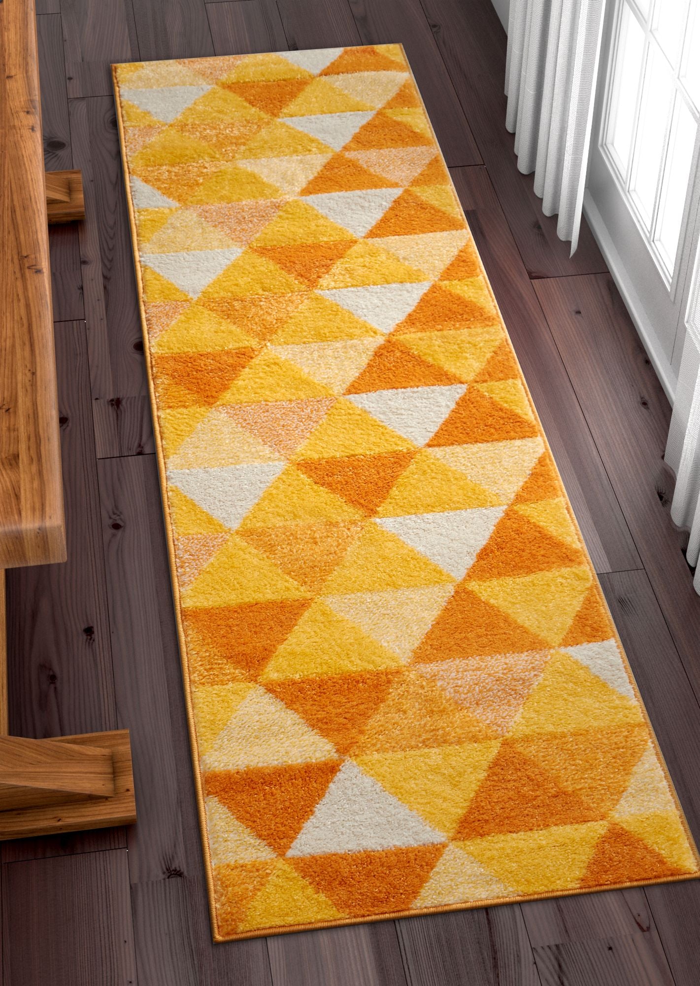 Alvin Orange Moderner geometrischer Teppich