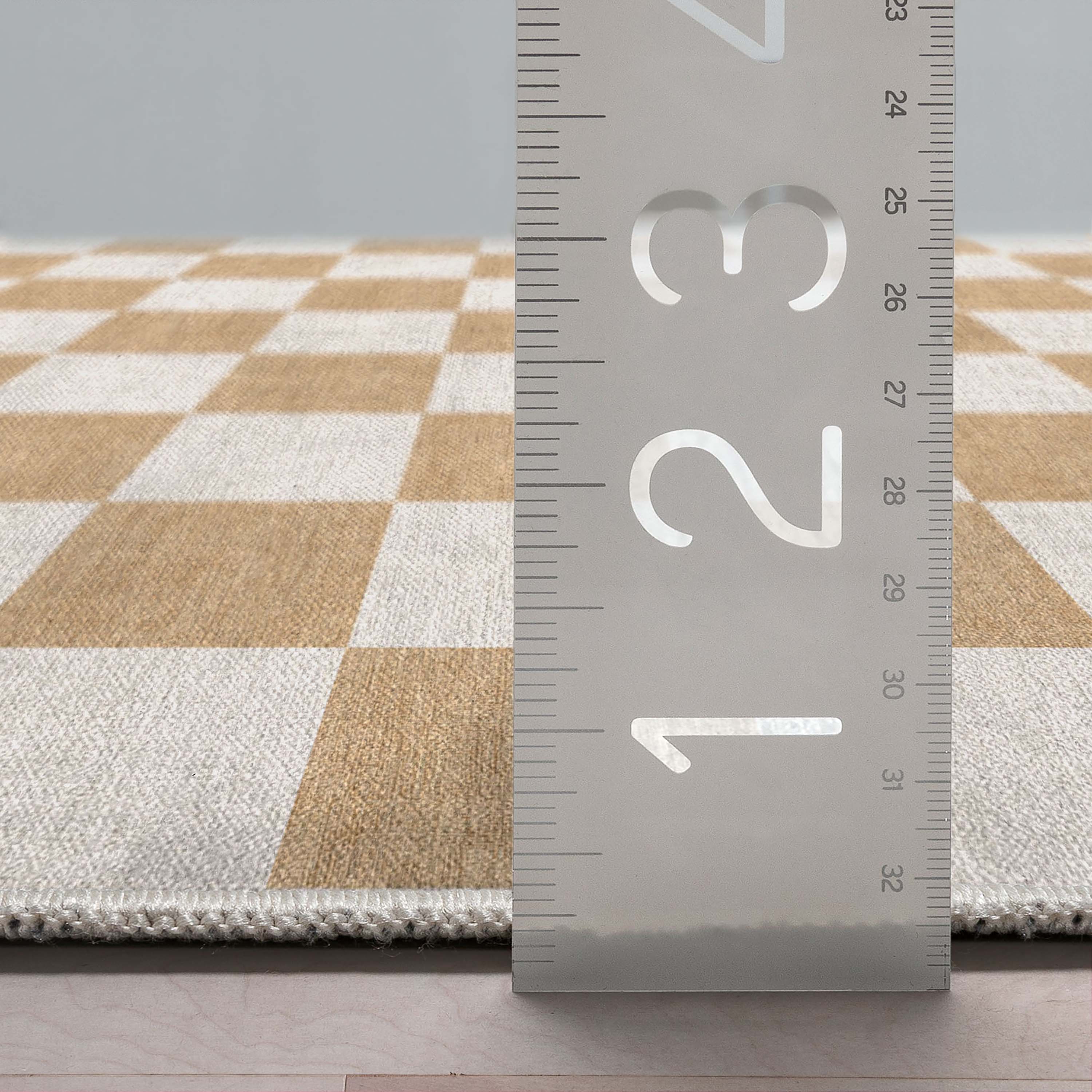 Quadratischer Flachgewebe-Teppich mit modernen geometrischen Boxen