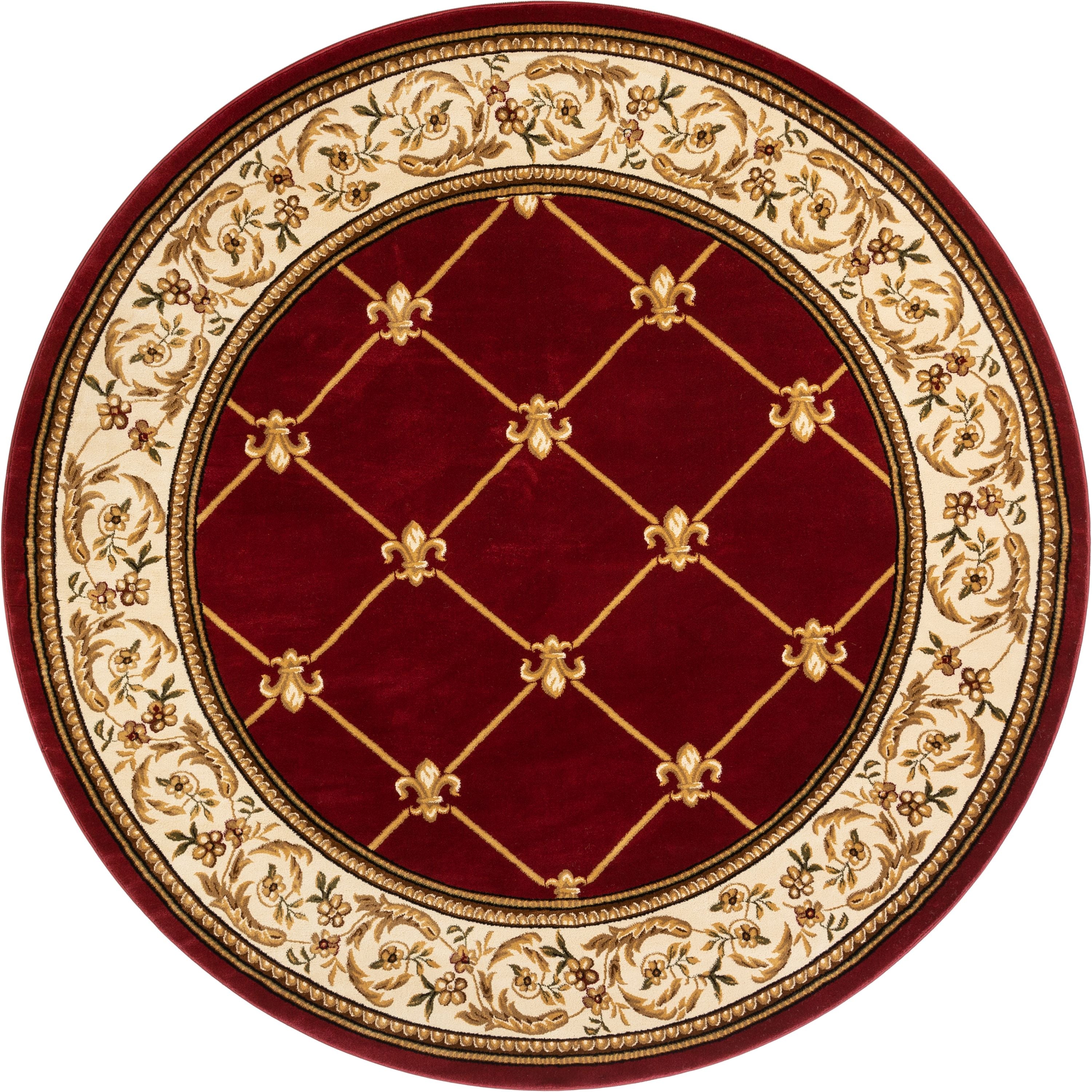 Fleur De Lis Roter formeller Teppich