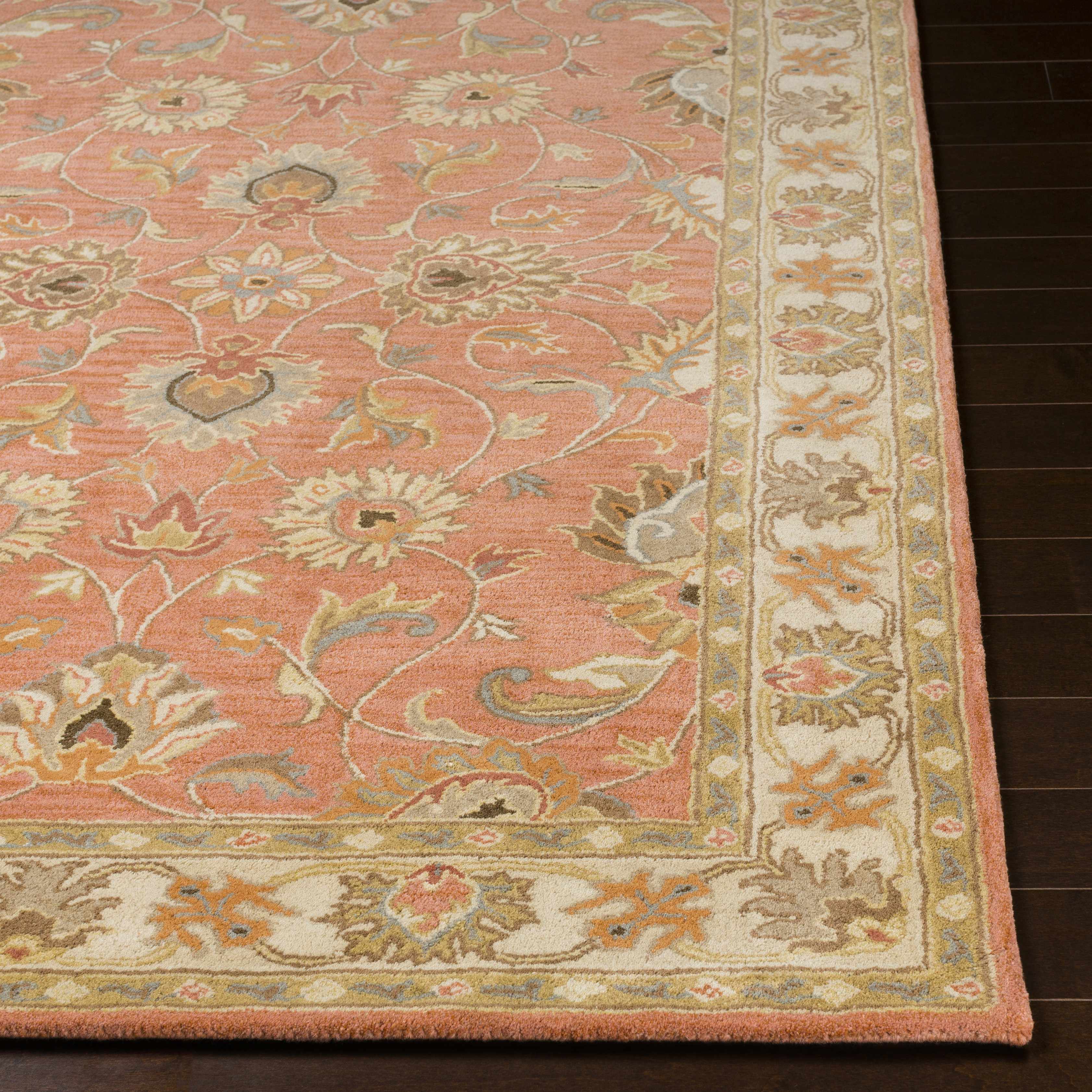 Cherryfield handgetufteter Wollteppich in gebranntem Orange 1124