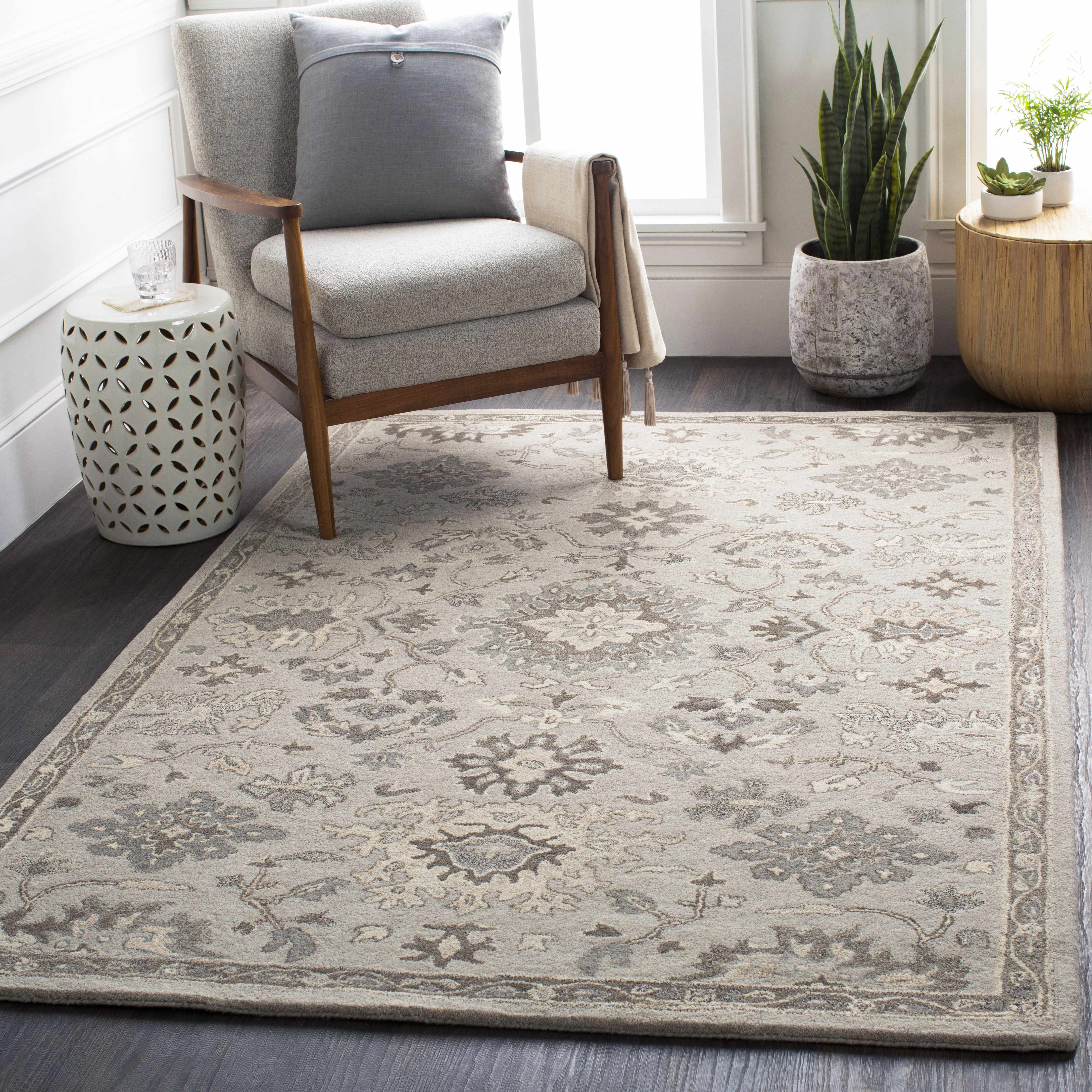 Willimantic Beige Teppich aus dicker Wolle