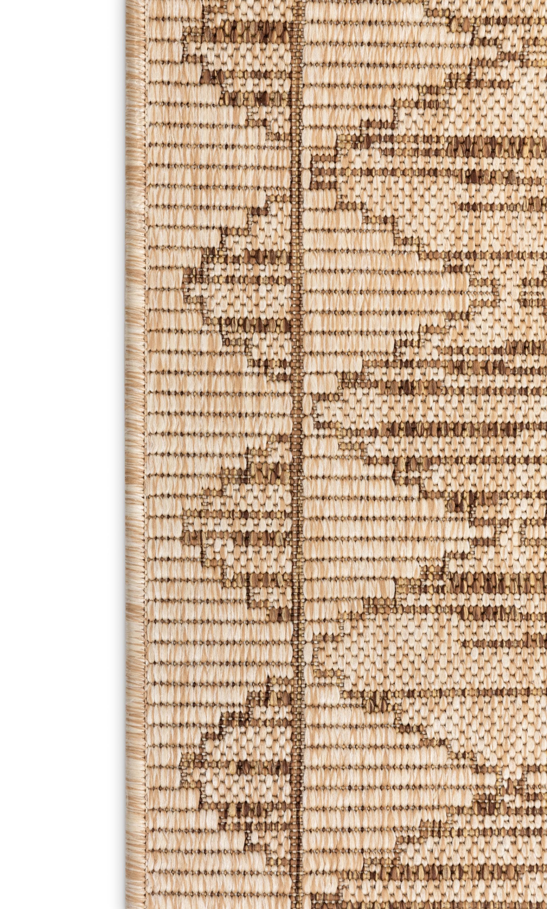 Vidar Ma&szlig;geschneiderte Innen-/Au&szlig;enl&auml;ufer-Gitter-Rautenmuster Beige 31 Zoll Breite x W&auml;hlen Sie Ihre L&auml;nge Flachgewebter L&auml;uferteppich f&uuml;r den Flur
