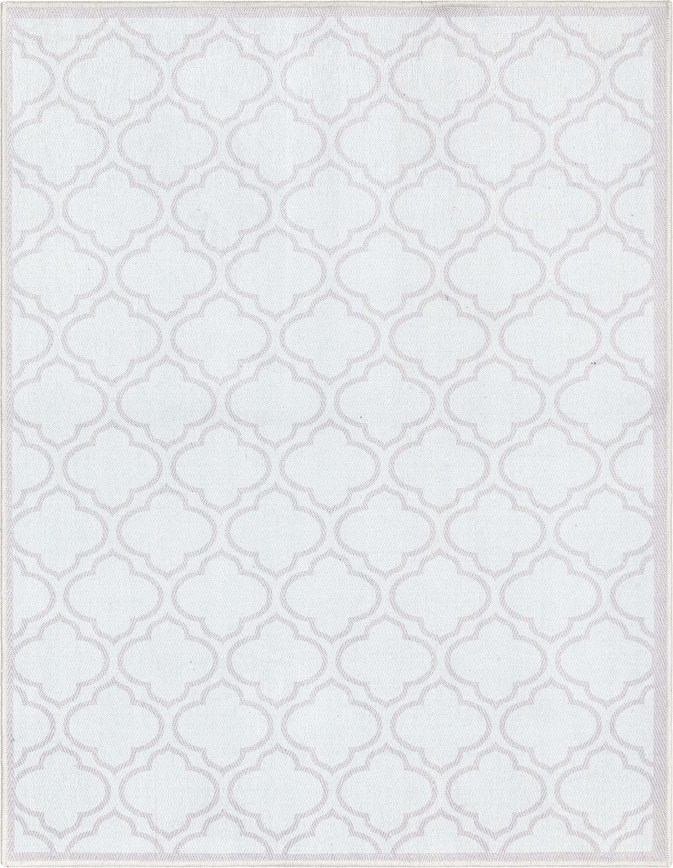 Lattice Marokkanischer Spalier-Teppich aus Elfenbein mit Flachgewebe