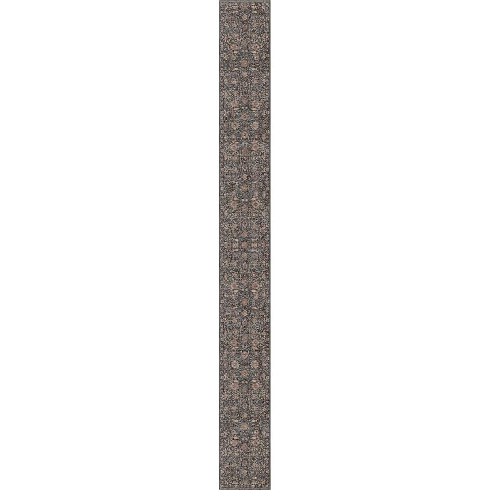 Liana Vintage Orientalischer Flachgewebe-Teppich in Anthrazit
