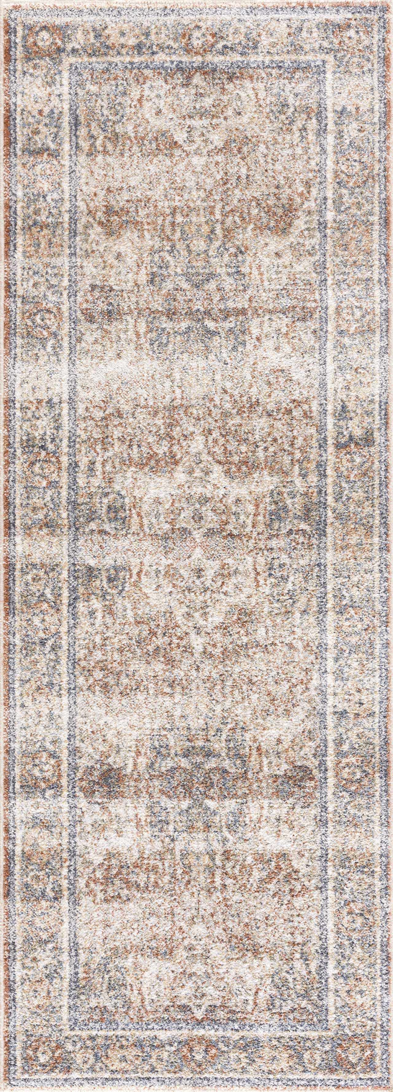 Waschbarer Teppich Arias in Beige und Blau