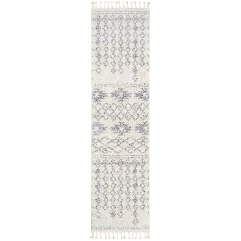 Tozi marokkanischer Tribal-Shag-Teppich in Beige