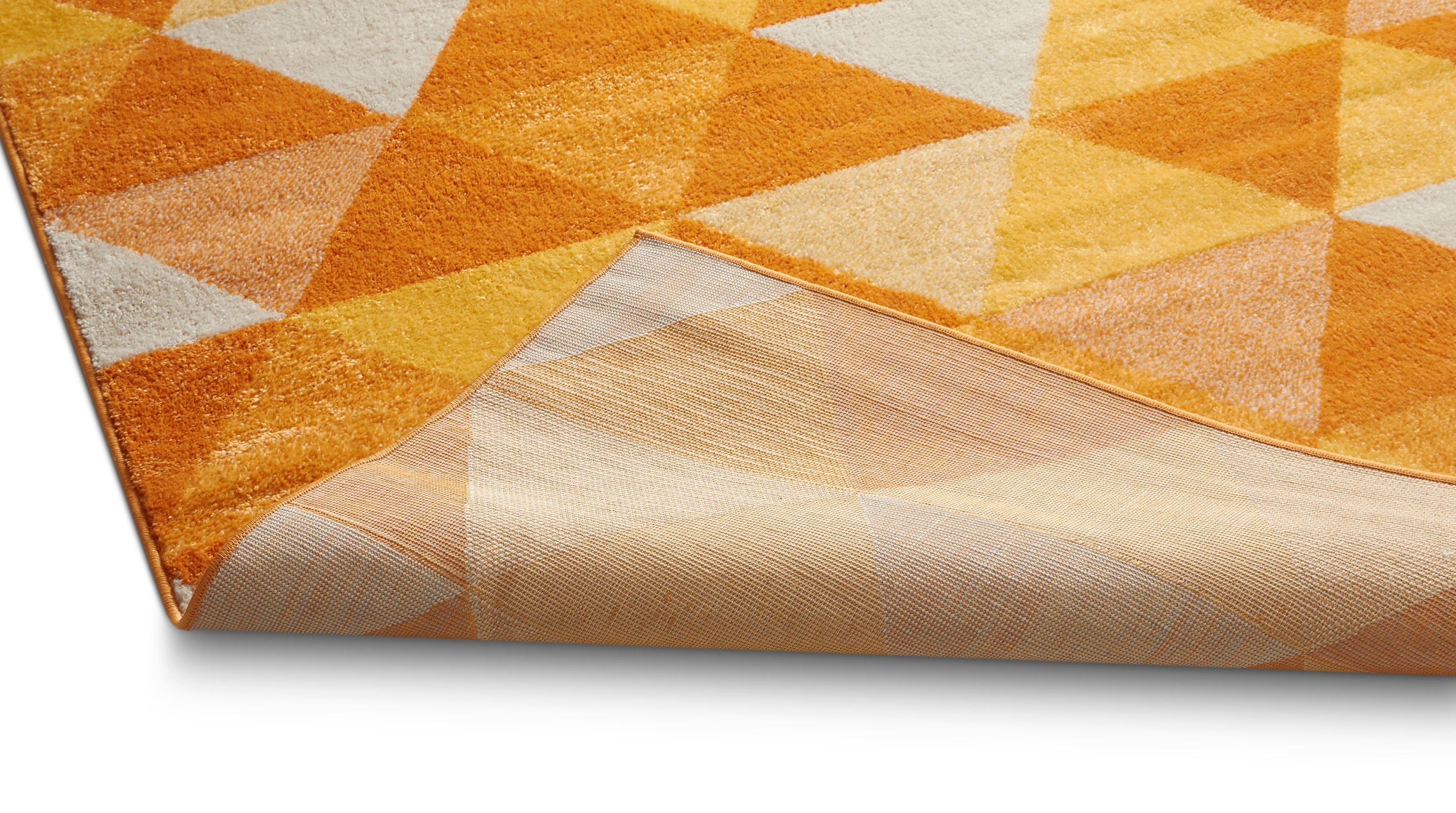 Alvin Orange Moderner geometrischer Teppich