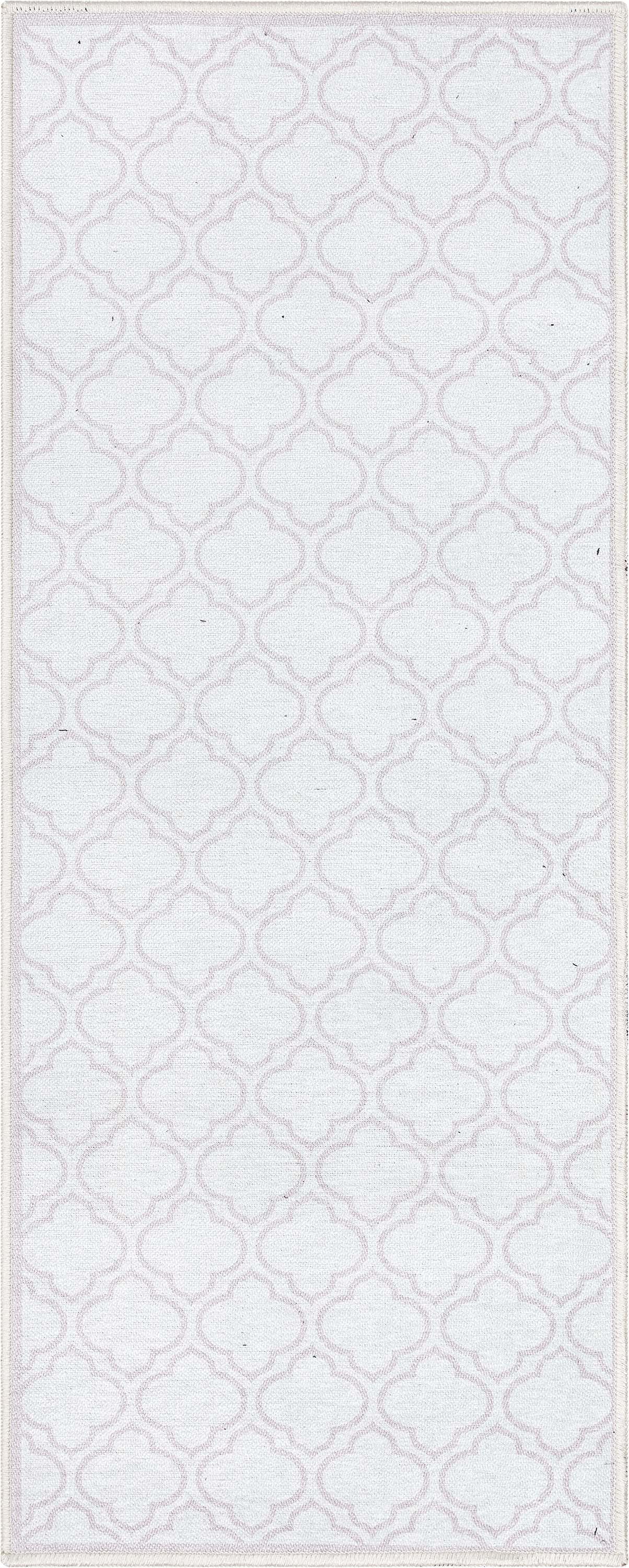 Lattice Marokkanischer Spalier-Teppich aus Elfenbein mit Flachgewebe