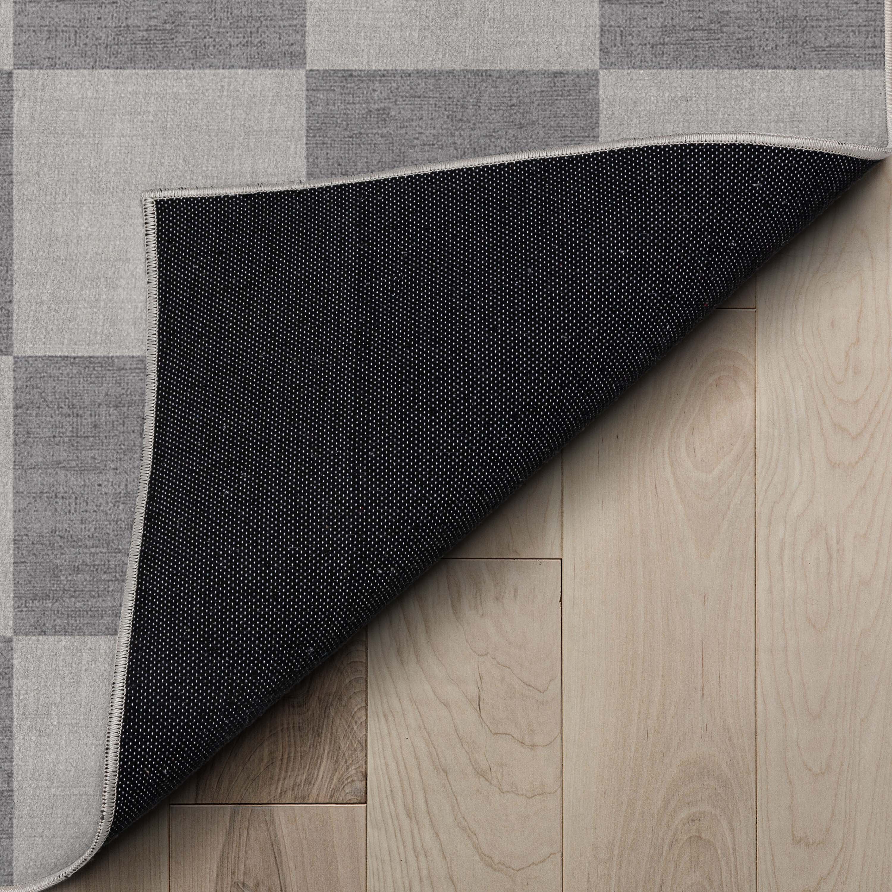 Quadratischer Flachgewebe-Teppich mit modernen geometrischen Boxen