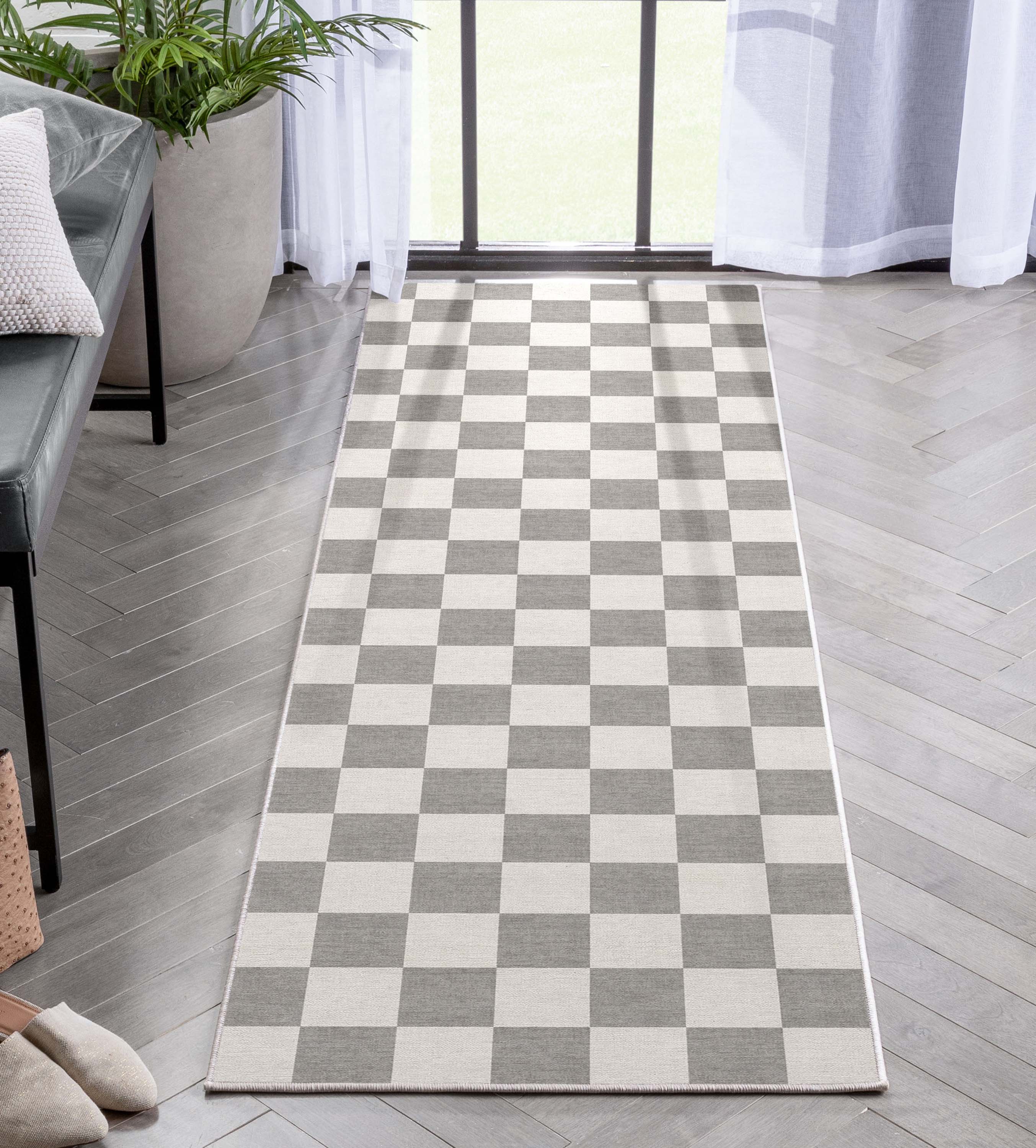 Quadratischer Flachgewebe-Teppich mit modernen geometrischen Boxen