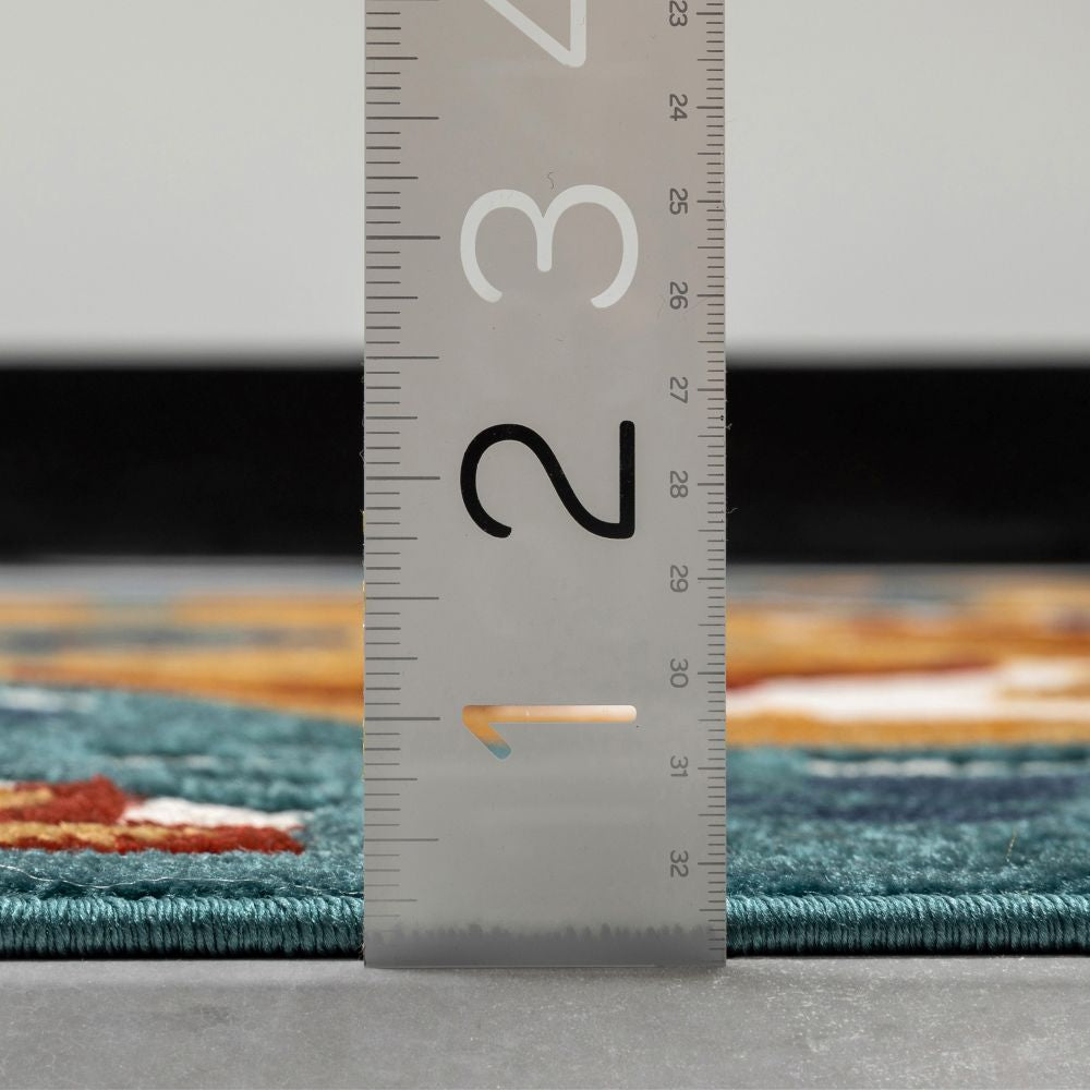 Cabo Floral Bold Multi-Color Hoch-Tief-Teppich f&uuml;r den Innen- und Au&szlig;enbereich