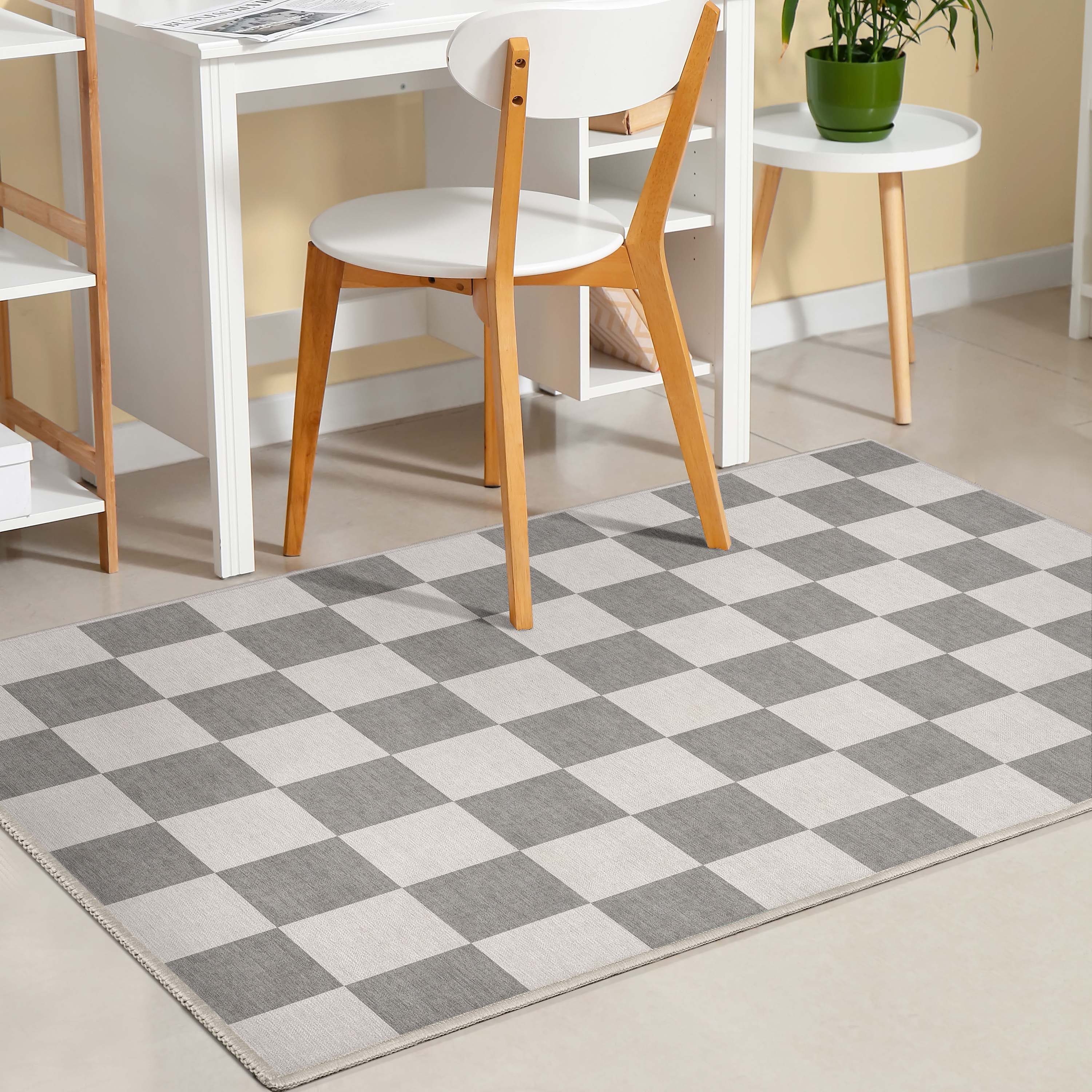 Quadratischer Flachgewebe-Teppich mit modernen geometrischen Boxen