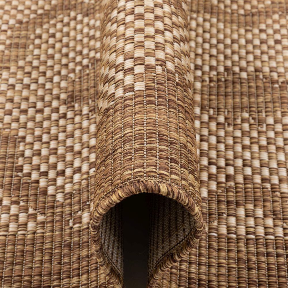Sol Lattice Trellis Indoor Outdoor Brauner Flachgewebe-Teppich