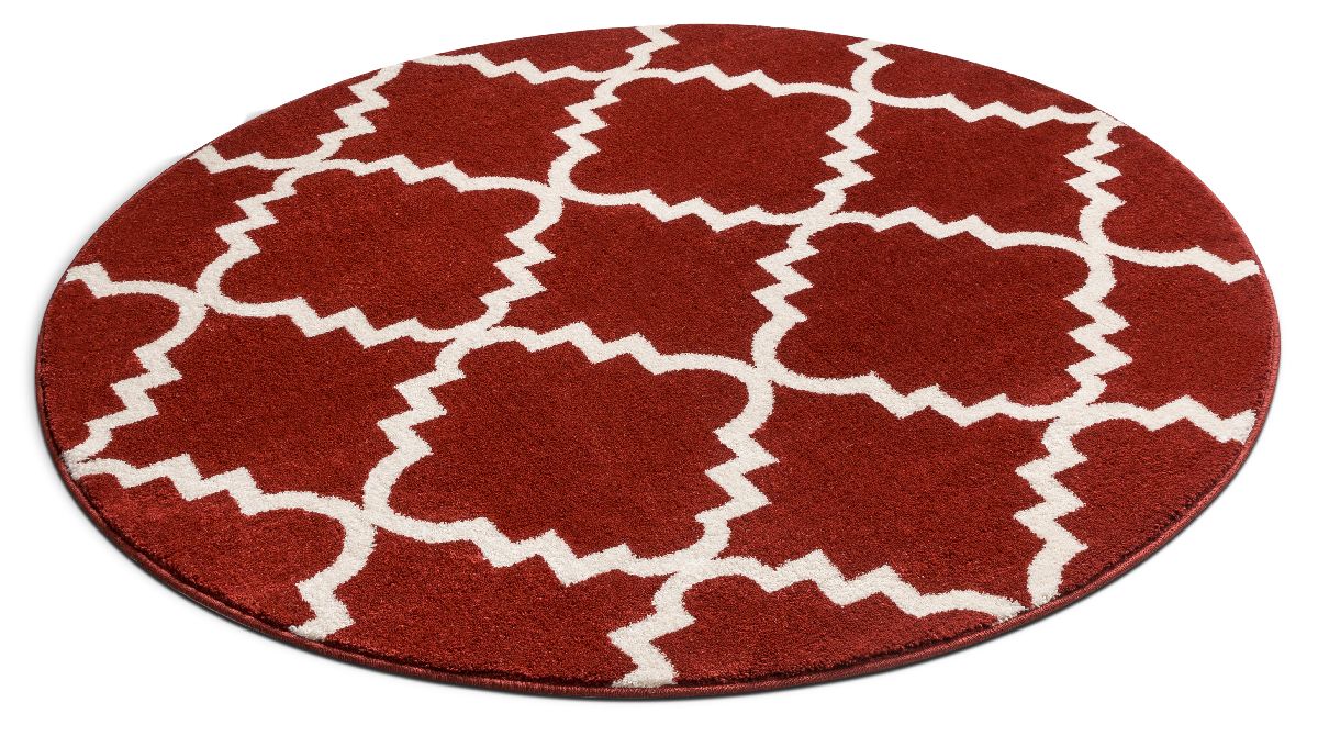 Lulu's Lattice Teracotta Moderner 5'3" runder Teppich