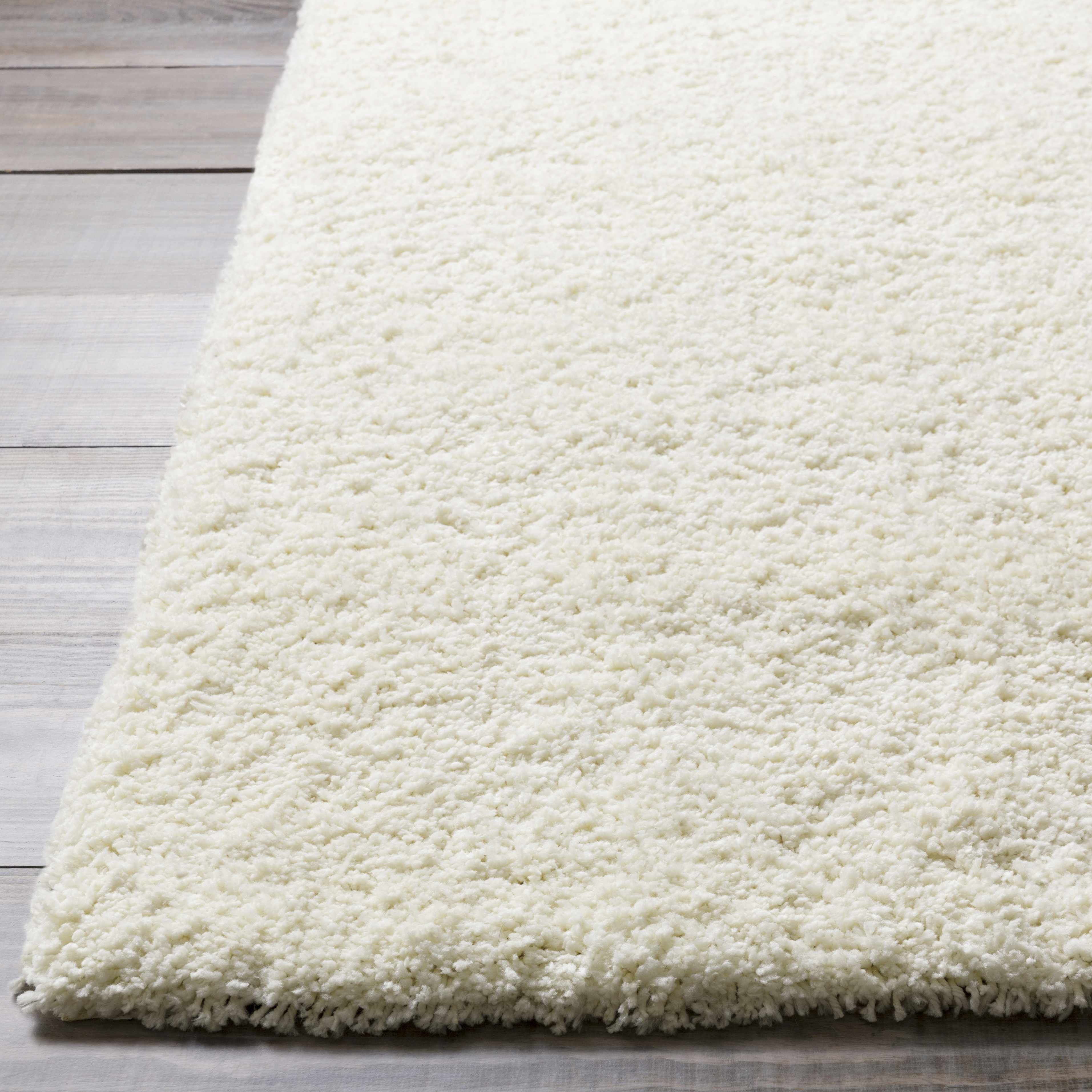 Tingly Solid White Shag Rug &ndash; Ausverkauf