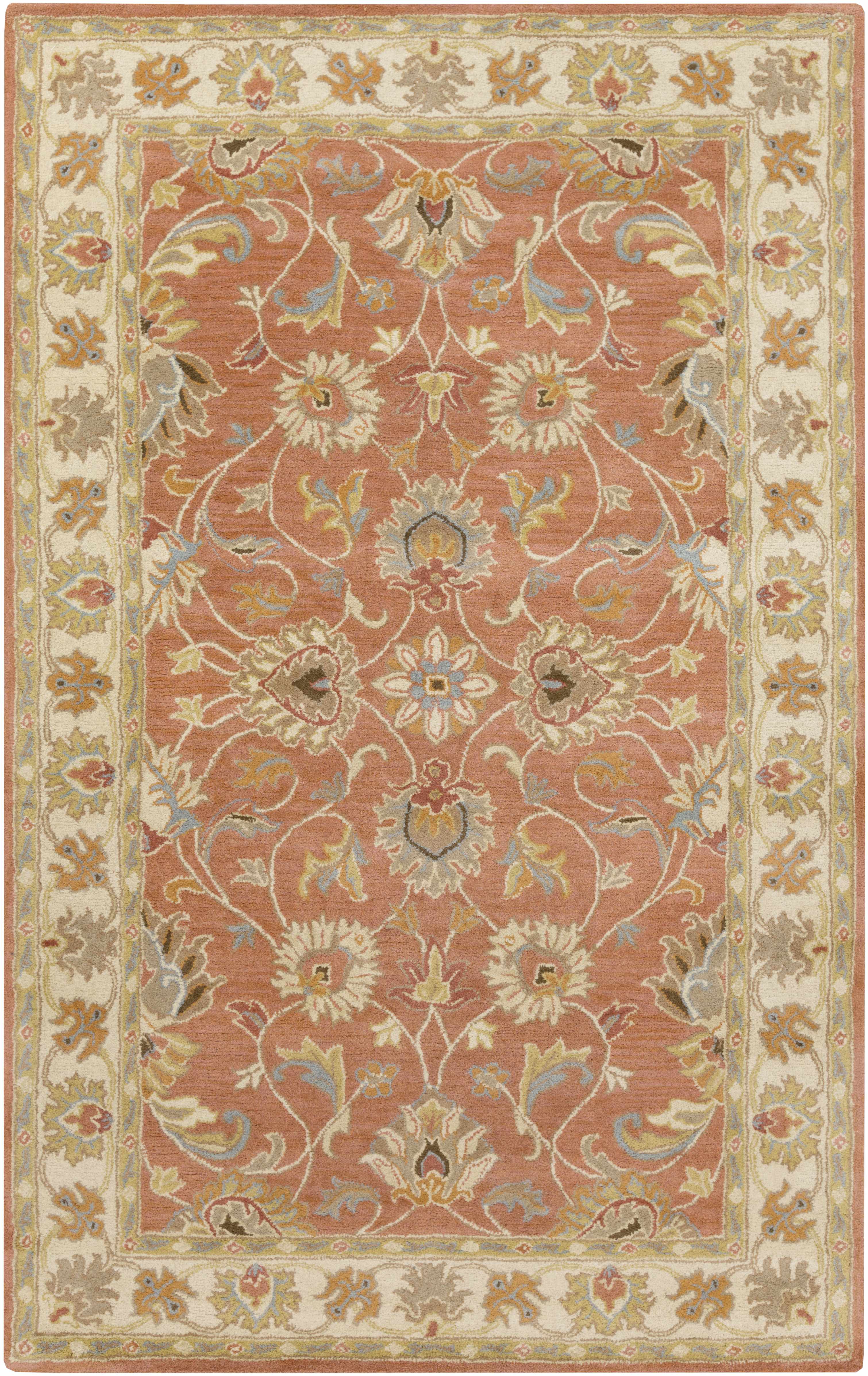 Cherryfield handgetufteter Wollteppich in gebranntem Orange 1124