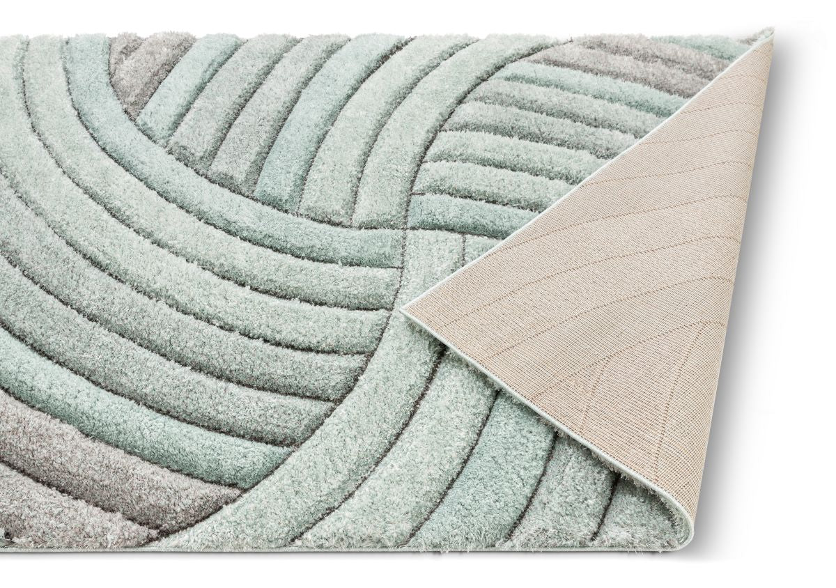 Ucci Blue Moderner Shag-Teppich mit 3D-Struktur von Chill Rugs