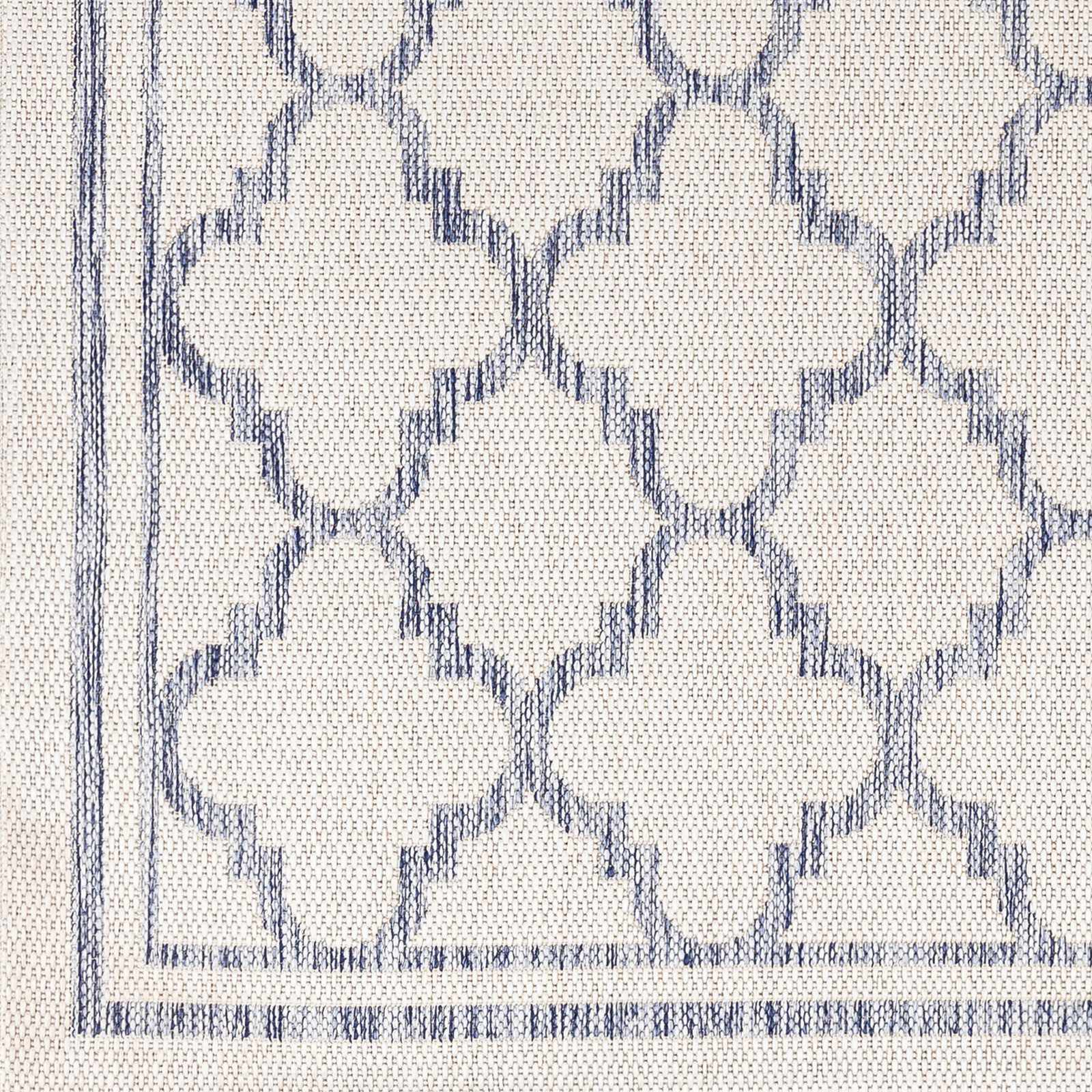 Noam Teppich in Creme und Blau