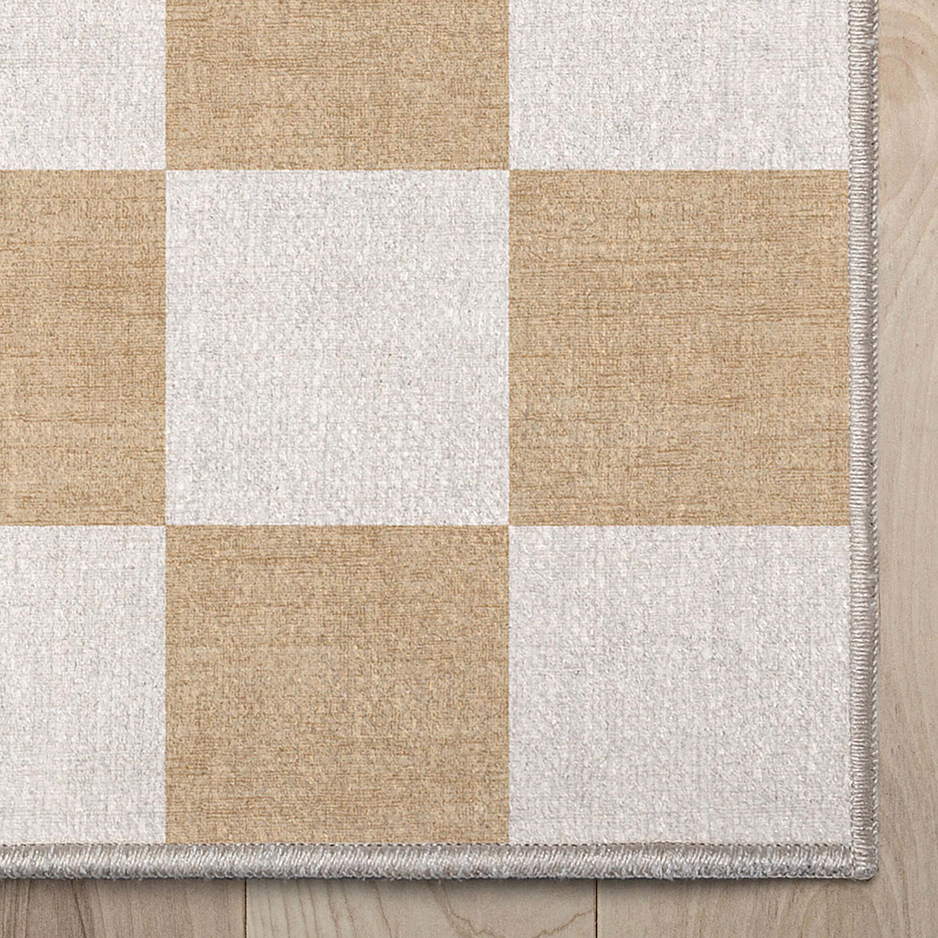 Quadratischer Flachgewebe-Teppich mit modernen geometrischen Boxen