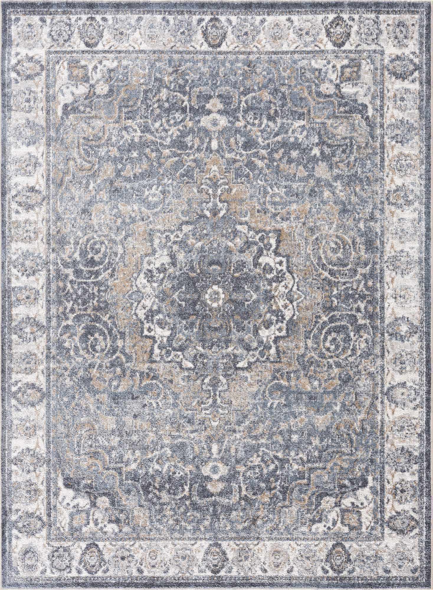 Waschbarer Teppich in Aurumblau
