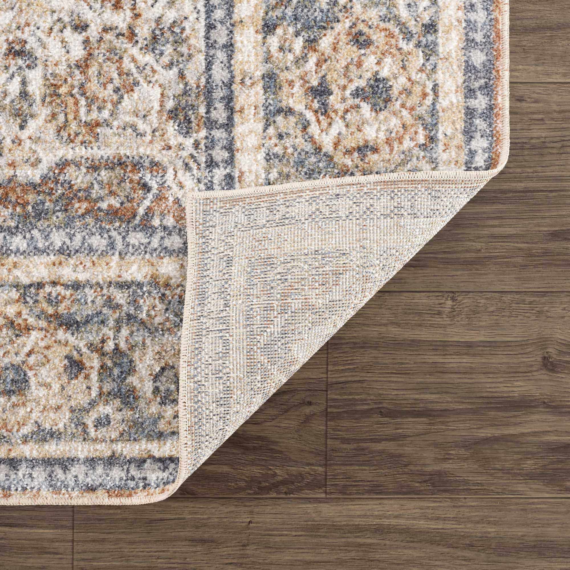 Waschbarer Teppich Arias in Beige und Blau