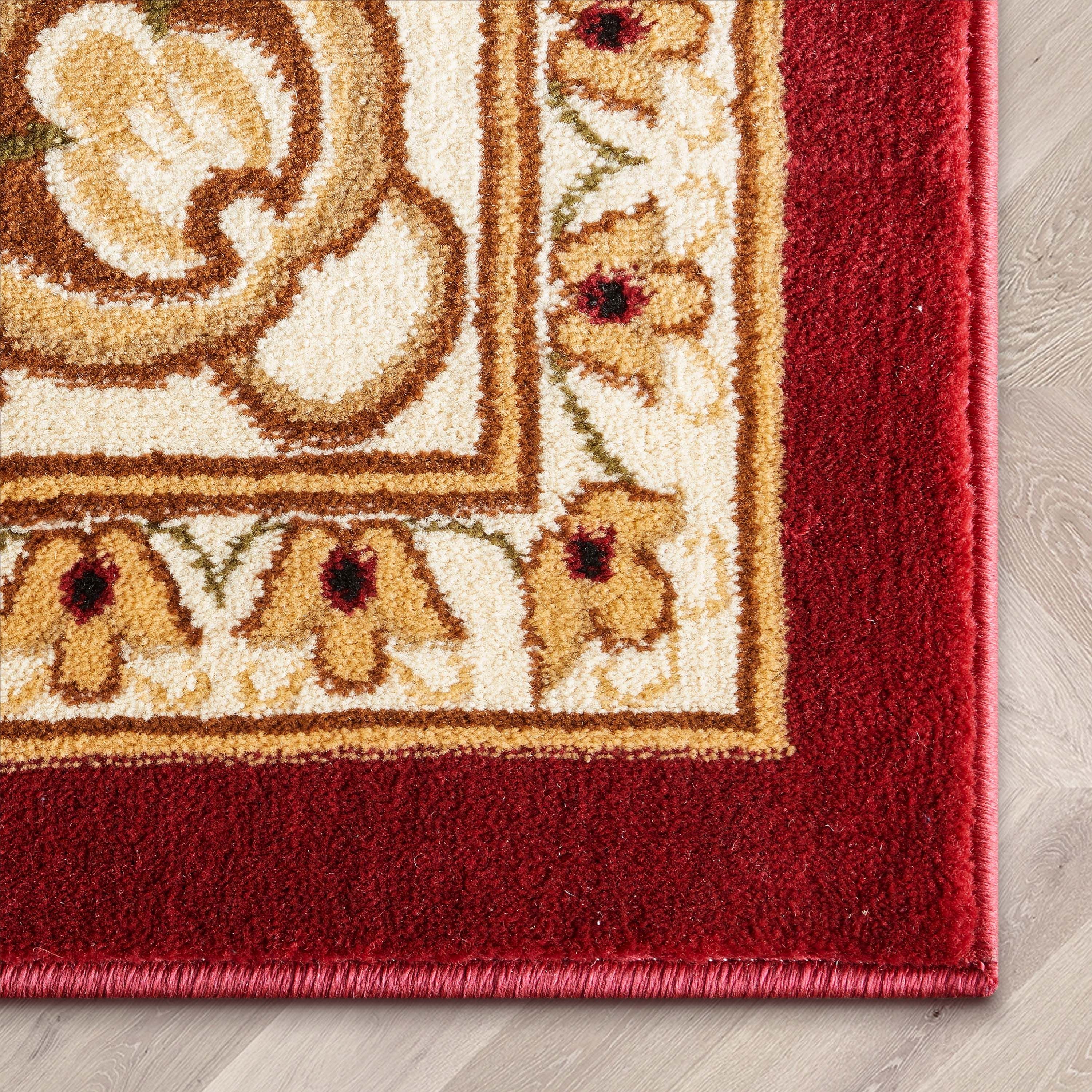 Traditioneller Teppich Hudson Terrace in Rot