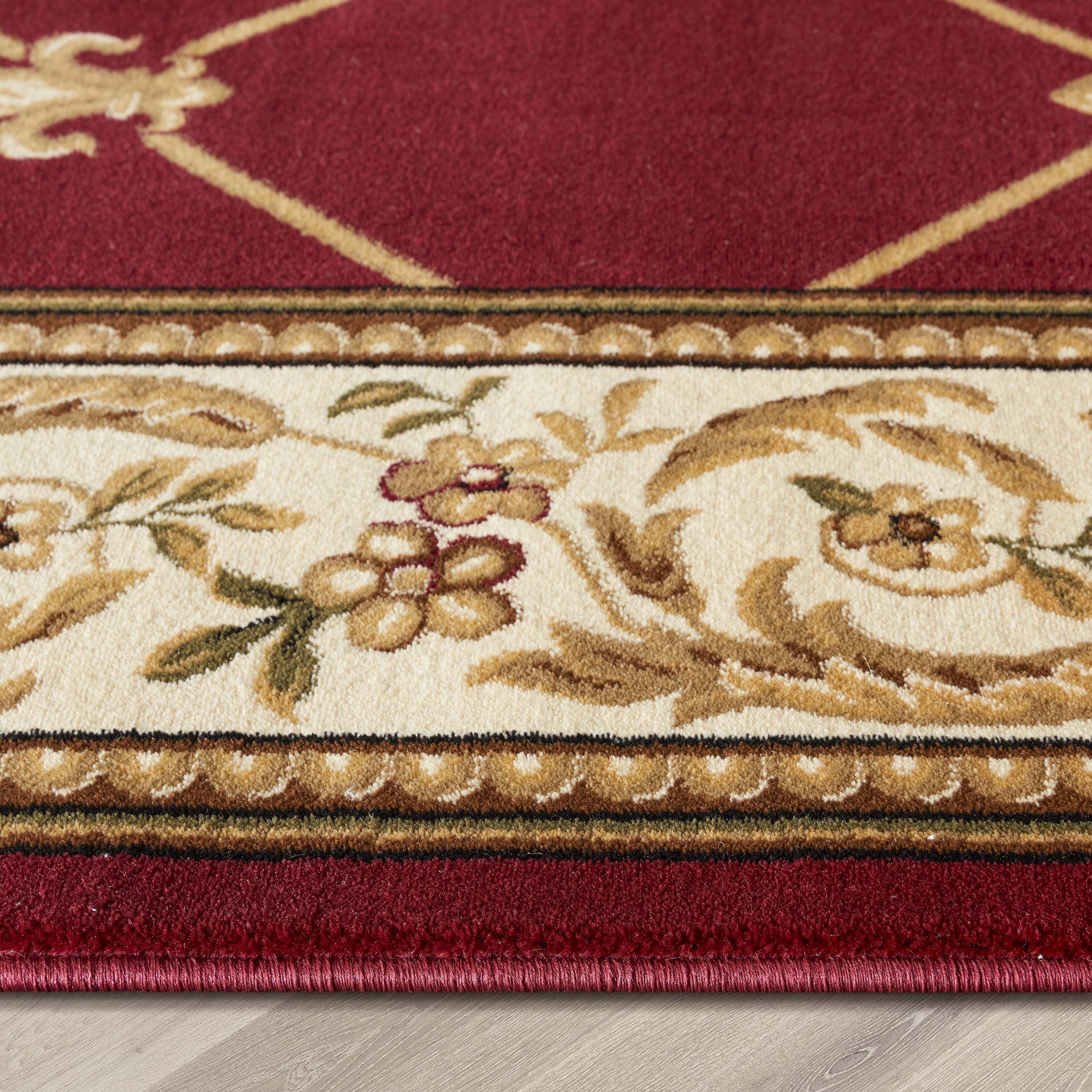 Fleur De Lis Roter formeller Teppich