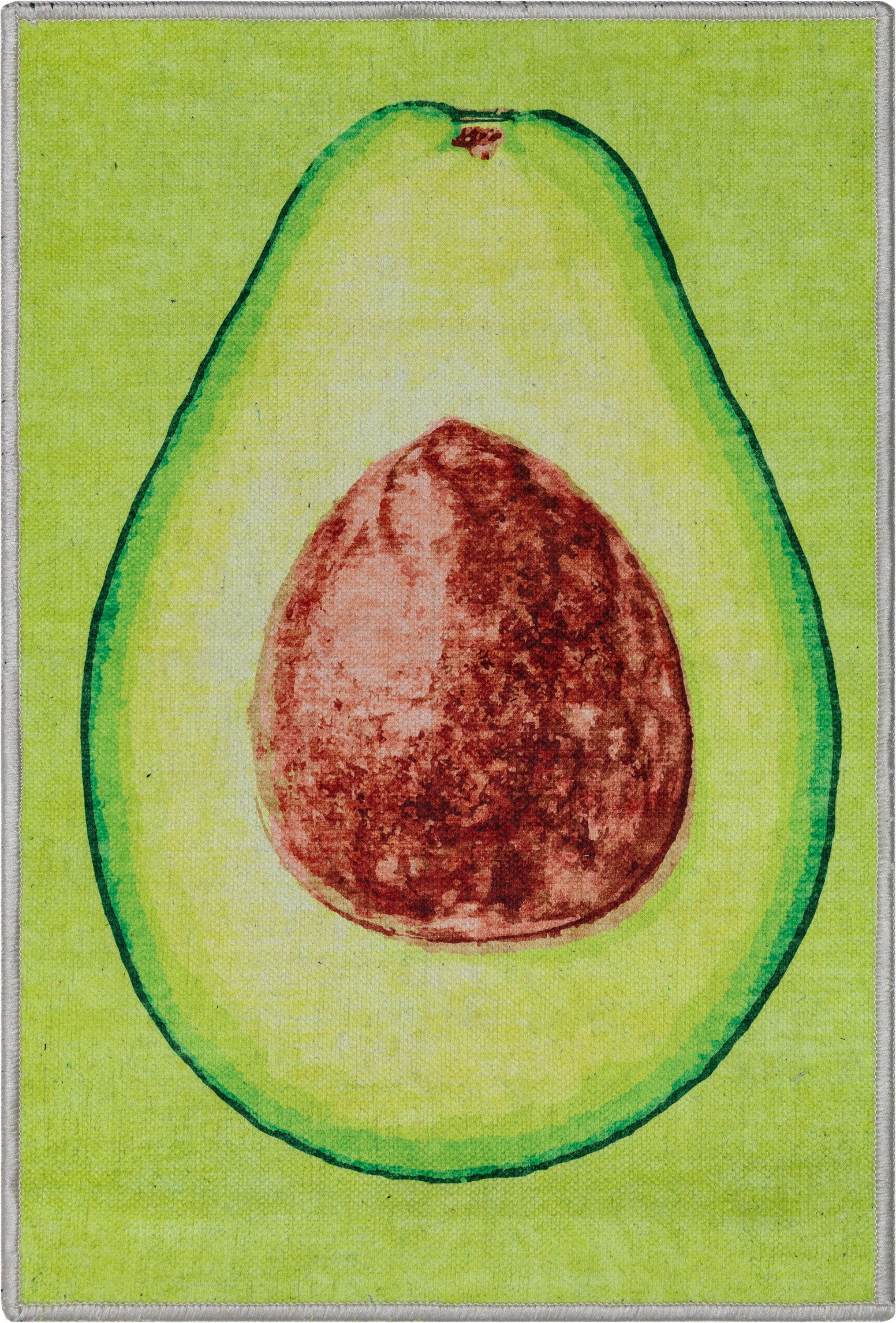 Avocado-Flachgewebe-Teppich in Gr&uuml;n