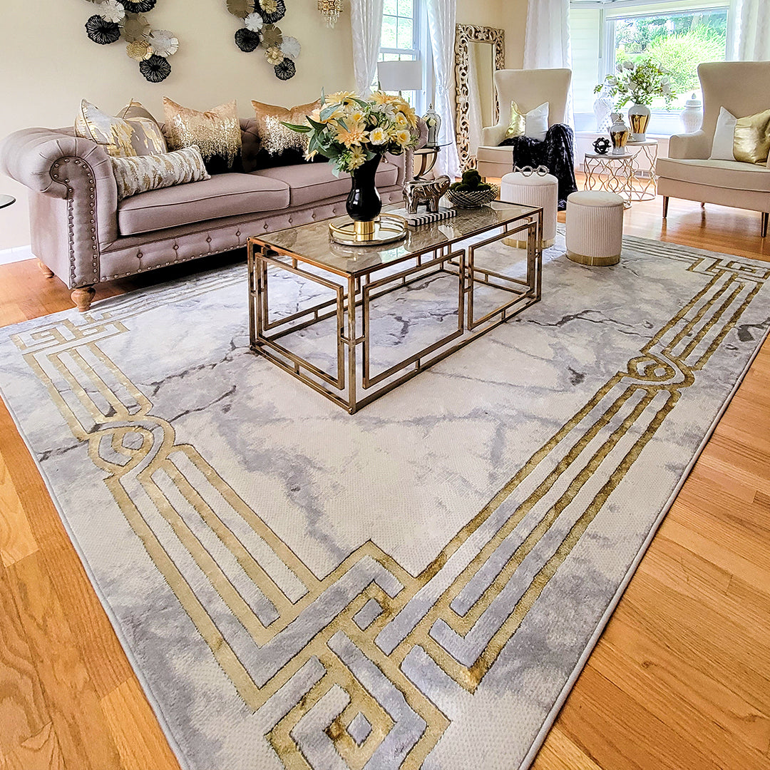 Ucci Blue Moderner Shag-Teppich mit 3D-Struktur von Chill Rugs