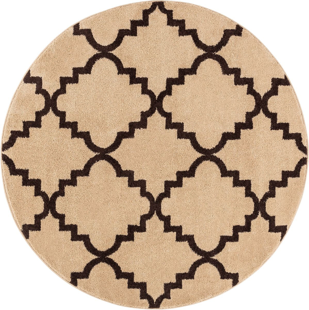 Lulu's Lattice Ivory Moderner 5'3" runder Teppich
